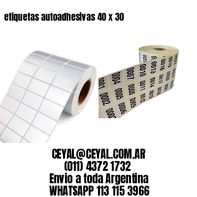 etiquetas autoadhesivas 40 x 30