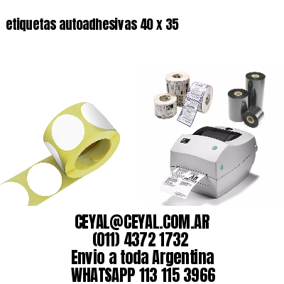 etiquetas autoadhesivas 40 x 35