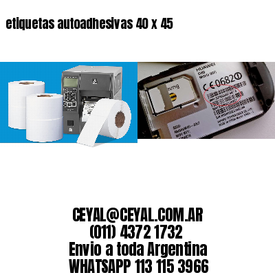 etiquetas autoadhesivas 40 x 45