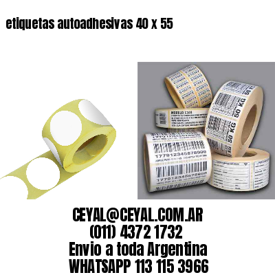 etiquetas autoadhesivas 40 x 55