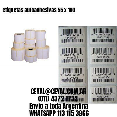 etiquetas autoadhesivas 55 x 100