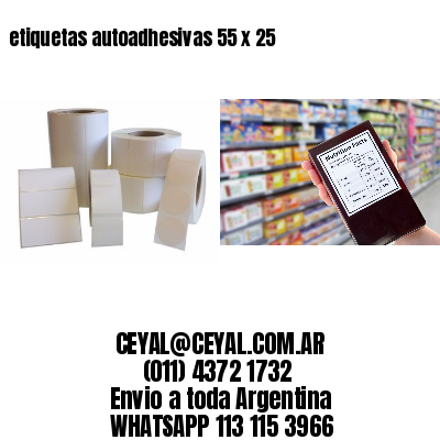 etiquetas autoadhesivas 55 x 25