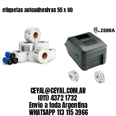 etiquetas autoadhesivas 55 x 60