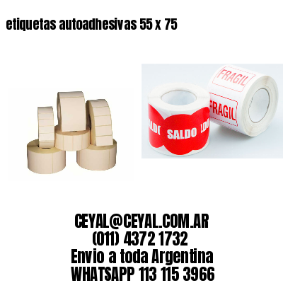 etiquetas autoadhesivas 55 x 75