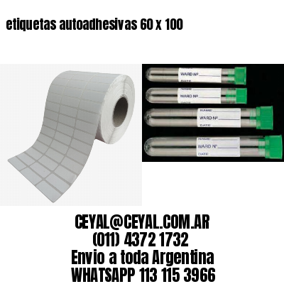 etiquetas autoadhesivas 60 x 100