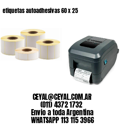 etiquetas autoadhesivas 60 x 25