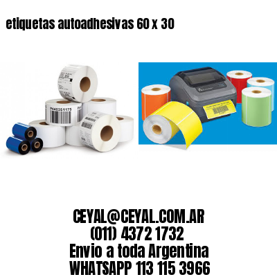 etiquetas autoadhesivas 60 x 30