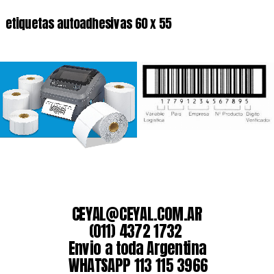 etiquetas autoadhesivas 60 x 55