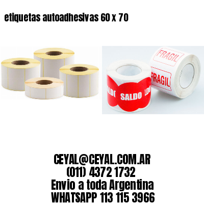 etiquetas autoadhesivas 60 x 70