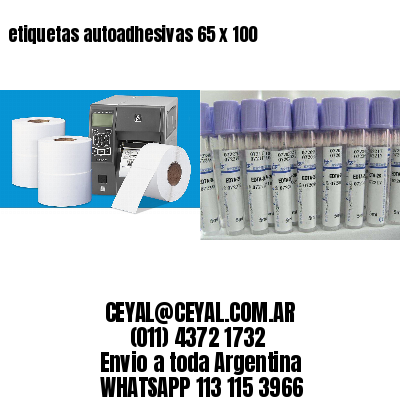 etiquetas autoadhesivas 65 x 100