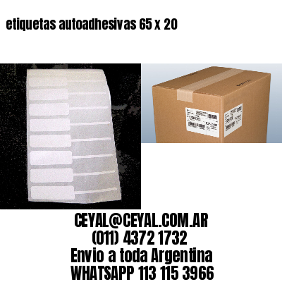 etiquetas autoadhesivas 65 x 20