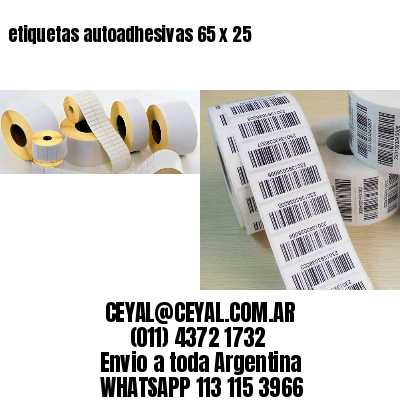 etiquetas autoadhesivas 65 x 25