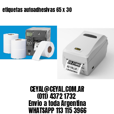 etiquetas autoadhesivas 65 x 30