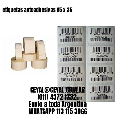 etiquetas autoadhesivas 65 x 35