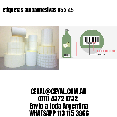 etiquetas autoadhesivas 65 x 45