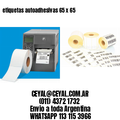 etiquetas autoadhesivas 65 x 65