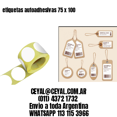etiquetas autoadhesivas 75 x 100