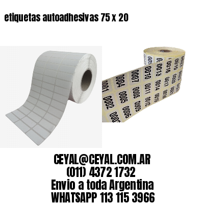 etiquetas autoadhesivas 75 x 20