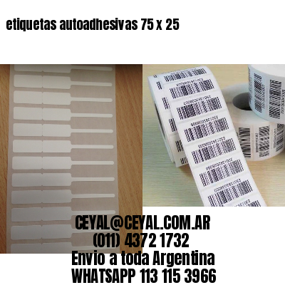 etiquetas autoadhesivas 75 x 25