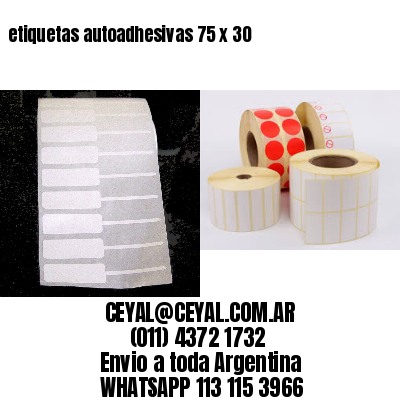 etiquetas autoadhesivas 75 x 30