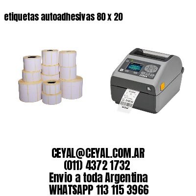 etiquetas autoadhesivas 80 x 20