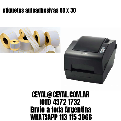 etiquetas autoadhesivas 80 x 30
