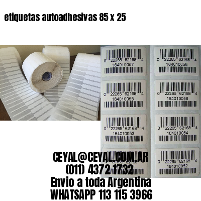 etiquetas autoadhesivas 85 x 25