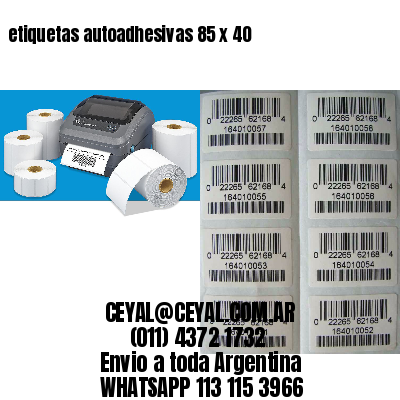 etiquetas autoadhesivas 85 x 40
