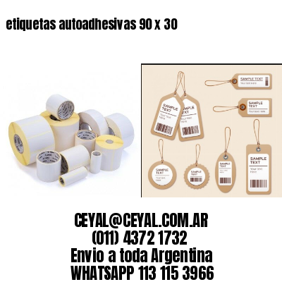 etiquetas autoadhesivas 90 x 30