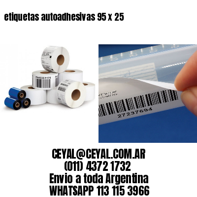 etiquetas autoadhesivas 95 x 25