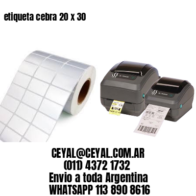 etiqueta cebra 20 x 30