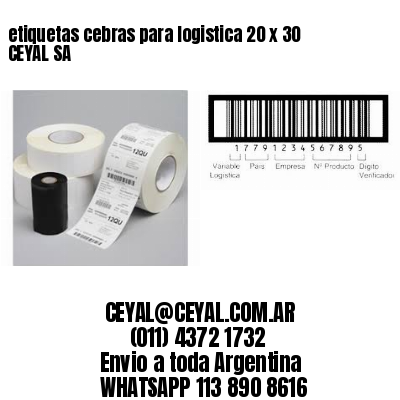 etiquetas cebras para logistica 20 x 30 CEYAL SA