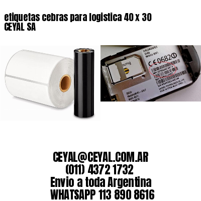 etiquetas cebras para logistica 40 x 30 CEYAL SA