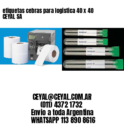 etiquetas cebras para logistica 40 x 40 CEYAL SA