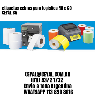 etiquetas cebras para logistica 40 x 60 CEYAL SA