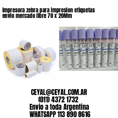 impresora zebra para impresion etiquetas envio mercado libre 70 x 20Mm