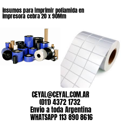 insumos para imprimir poliamida en impresora cebra 20 x 90Mm