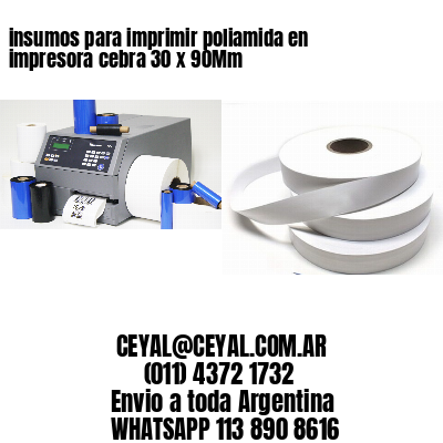 insumos para imprimir poliamida en impresora cebra 30 x 90Mm