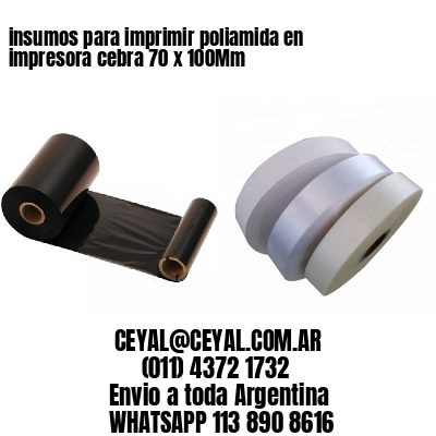 insumos para imprimir poliamida en impresora cebra 70 x 100Mm
