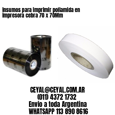 insumos para imprimir poliamida en impresora cebra 70 x 70Mm