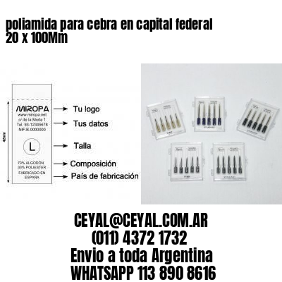 poliamida para cebra en capital federal 20 x 100Mm