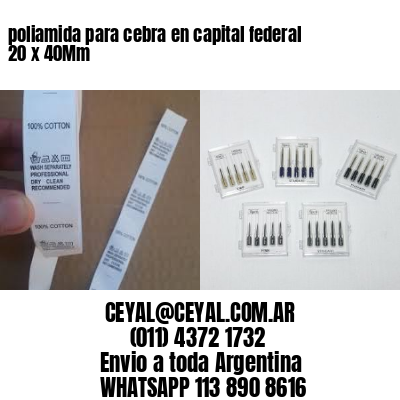 poliamida para cebra en capital federal 20 x 40Mm
