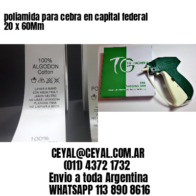 poliamida para cebra en capital federal 20 x 60Mm