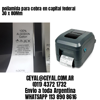 poliamida para cebra en capital federal 30 x 80Mm