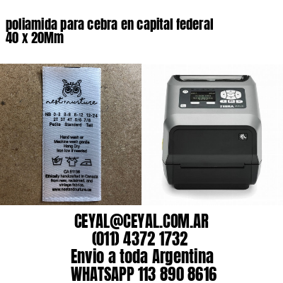 poliamida para cebra en capital federal 40 x 20Mm