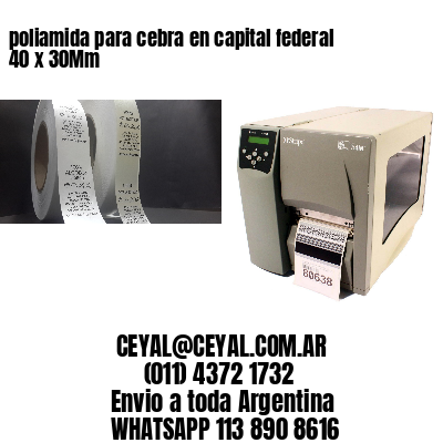 poliamida para cebra en capital federal 40 x 30Mm