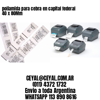 poliamida para cebra en capital federal 40 x 80Mm