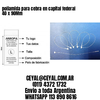 poliamida para cebra en capital federal 40 x 90Mm