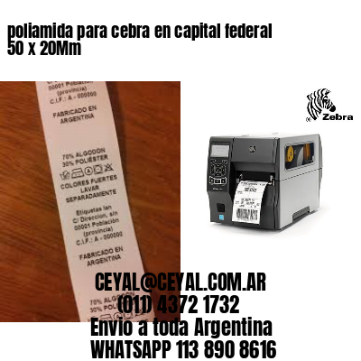 poliamida para cebra en capital federal 50 x 20Mm