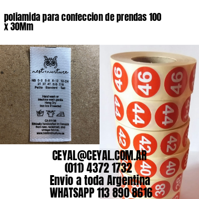 poliamida para confeccion de prendas 100 x 30Mm